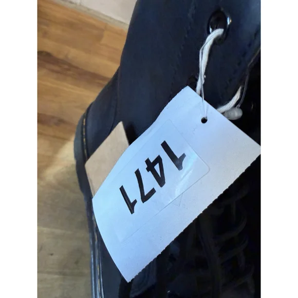 Dr. Doc Martens Combs Black Leather Combat Grunge Boots Size Mens 13 EU 47 NWOB - Picture 11 of 11